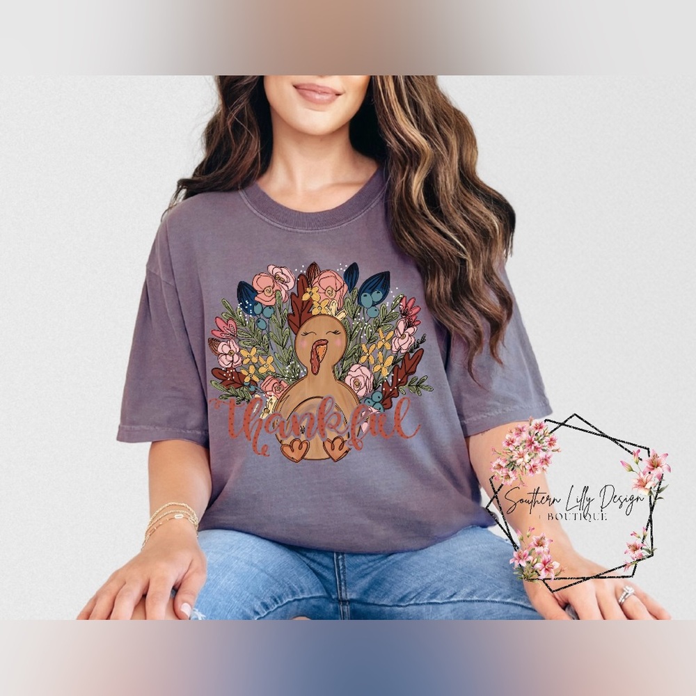 Thankful Turkey Comfort Colors T-Shirt